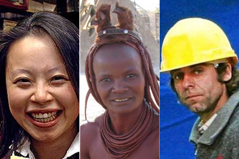 Una asitica, una africana y un europeo, muestra de la diversidad humana.|EL MUNDO
