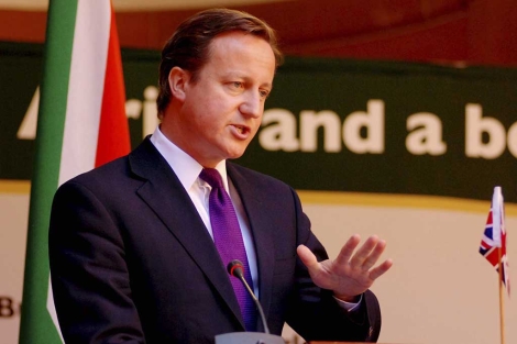 El primer ministro britnico, David Cameron, durante su gira en Sudfrica. | Reuters