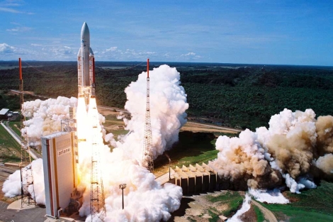 Imagen del cohete Ariane 5 durante su despegue.| ESA