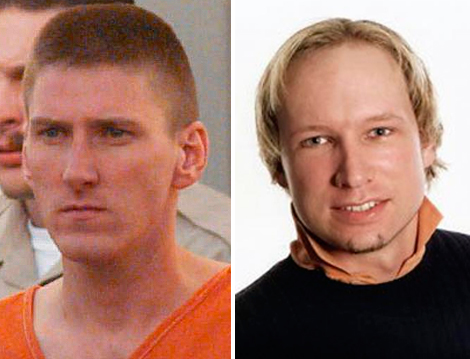 A la izquierda Timothy McVeigh, autor del atentado de Oklahoma; a la derecha, Anders Behring Breivik, sospechoso del de Oslo.