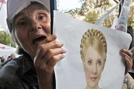 Una simpatizante de la ex primera ministra ucraniana Yulia Timoshenko. | AP