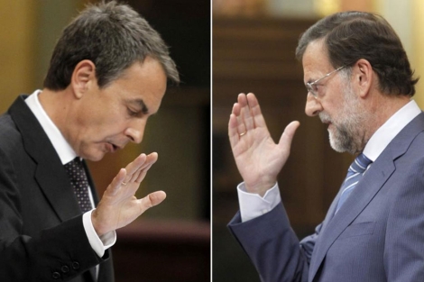 Zapatero y Rajoy, en el pasado debate sobre el estado de la nacin. | Jose Aym