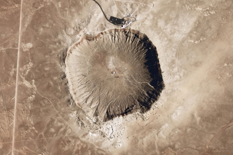 El cráter Barringer, en Arizona, hecho por un meteorito caído hace 50.000 años.| US Geological Service