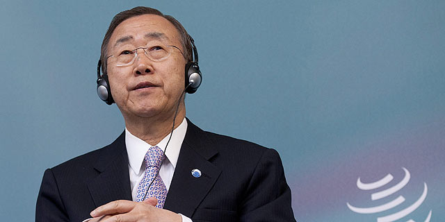 El secretario general de la ONU, Ban Ki-moon, durante una reunin en Suiza. | Efe