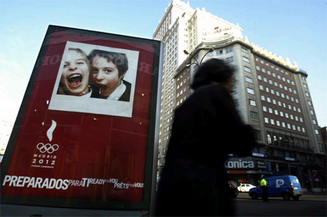 Cartel publicitario de la candidatura de Madrid 2012
