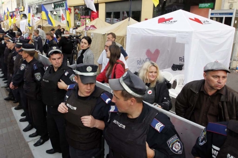 Manifestantes piden la liberacin de la ex dirigente ucraniana. | Efe