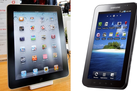 Imagen de un iPad y de una Samsung Galaxy.