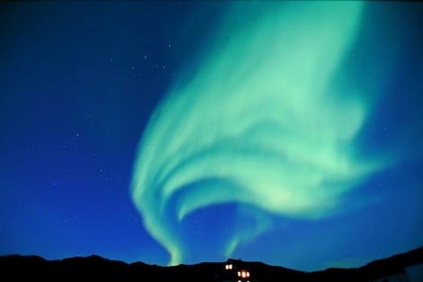 Auroras boreales captadas desde el sur de Groenlandia.|Tierra y estrellas.com