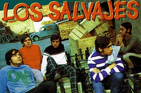 Antiguo cartel de la banda catalana Los Salvajes.