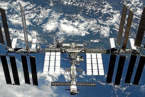 La Estacin Espacial Internacional, vista desde el espacio.|ESA