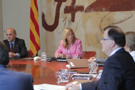Joana Ortega ha presidido la reunin del Govern. | Jordi Soteras