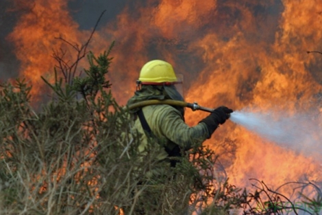 Un bombero forestal, en una imagen de archivo. | Apropiga