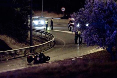 Imagen del accidente, con la moto siniestrada. | Roberto Crdenas