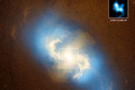 Composición de rayos X e imágenes del telescopio Hubble. | Afp