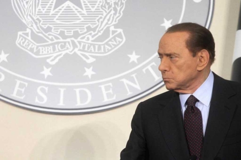 El primer ministro italiano, Silvio Berlusconi, en una reunin en Miln. | Efe