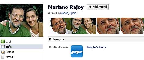 Perfil de Rajoy en Facebook.