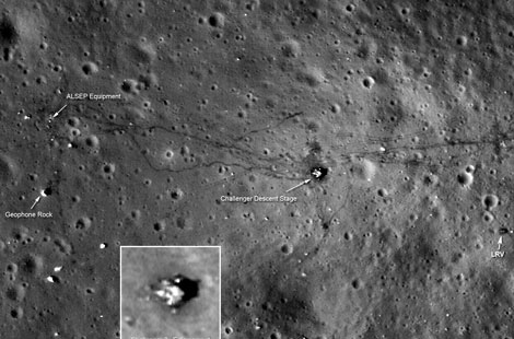 Lugar de aterrizaje del Apolo 17. | NASA.