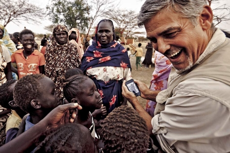 George Clooney, en Sudn, en 2010. | Tim Freccia