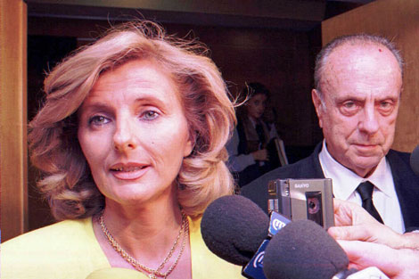 Isabel Tocino, ministra entonces, y Manuel Fraga, presidente de la Xunta en el 96. | Lavandeira