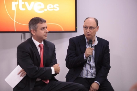 Santiago Gonzlez, director de TVE, y Fran Llorente, director de informativos. | Antonio Heredia