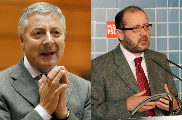 El ministro y vicesecretario general del PSOE, Jos Blanco, y el diputado Ricardo Varela. | Javier Lizn | PSdeG
