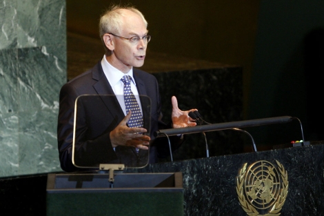 Herman Van Rompuy, en la Asamblea General de Naciones Unidas en Nueva York. | Reuters