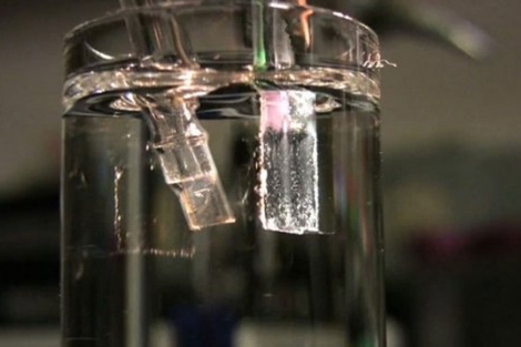 La 'hoja' artificial creada en el MIT. | Sun Catalytix