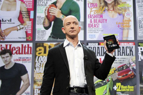 El presidente de Amazon, Jeff Bezos, presenta la nueva tableta Kindle Fire | Ap