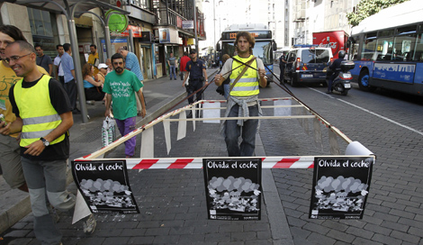 Protesta ecologista en Madrid en el Da sin Coches. | Kote Rodrigo