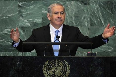 Netanyahu, durante su discurso en la ONU.| Reuters