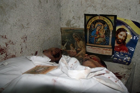 Cadveres en el hospital copto de El Cairo. | F. C.