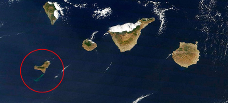 Imagen de la mancha desde un satlite de la NASA.