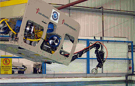 Imagen facilitada por el Instituto Espaol de Oceanografa del robot Liropus 2000.