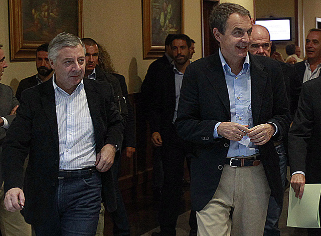 Jos Blanco, junto a Jos Luis Rodrguez Zapatero. | Javier Barbancho