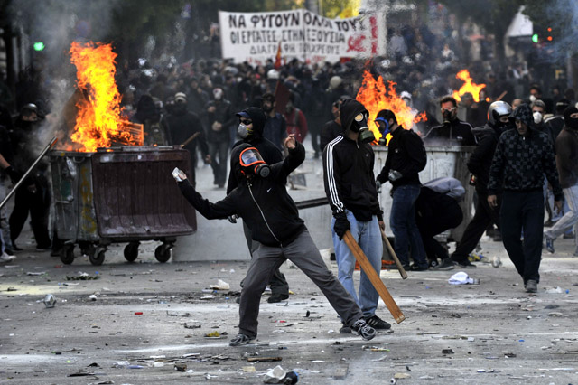 Imagen de los disturbios en Atenas. | Afp