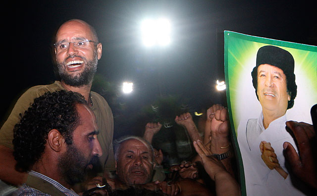 Saif al Islam, el pasado agosto tras la toma de Trpoli por los rebeldes. | AP