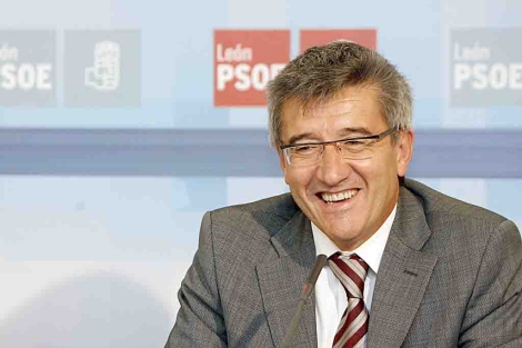 Fernndez, este jueves en su comparecencia en la sede del PSOE leons. | Bruno Moreno