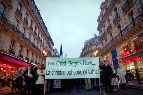 Manifestación, este sábado, por las calles de París. | Afp
