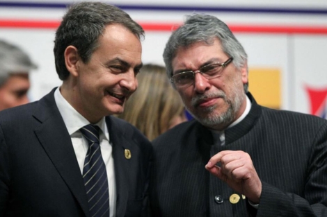 Zapatero. junto a Fernando Lugo durante la Cumbre. | Efe