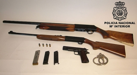 Imagen de las armas incautadas por la polica | PN
