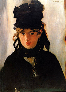 Berthe Morisot, retratada por Manet.