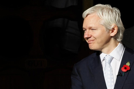El fundador de WikiLeaks, Julian Assange, en Londres. | Ap