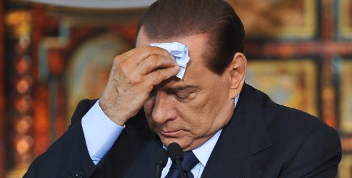 Silvio Berlusconi durante una comparecencia pblica.| Afp
