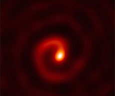 La espiral en WR104 | Keck Telescope.