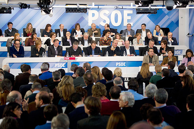 Vista general del Comit Federal del PSOE, en la sede de Ferraz, que abre el camino de la sucesin de Zapatero. | Afp