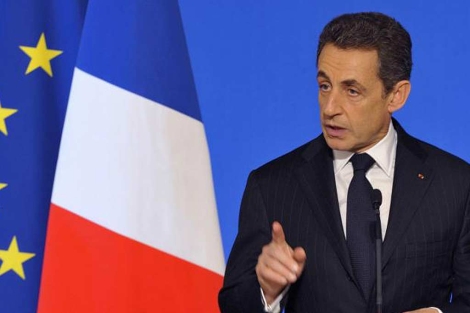 Sarkozy, en una charla sobre seguridad vial. | Reuters
