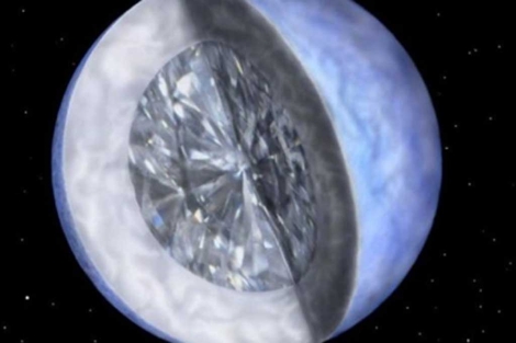 Recreacin de un posible planeta compuesto de diamante en la Va Lctea. | NASA
