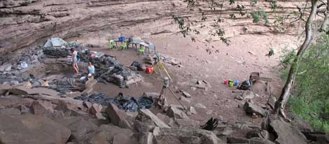 Yaciemiento de Sibudi, en Sudfrica, durante la ltima campaa de excacavaciones. | 'Science'