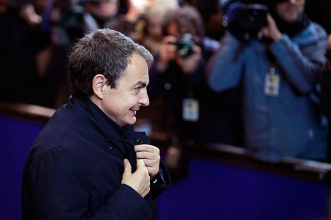Zapatero, a su llegada a la cumbre de jefes de estado en Bruselas. | Efe