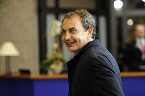 Zapatero, a su salida de la reunin del Consejo Europeo en Bruselas. | Afp